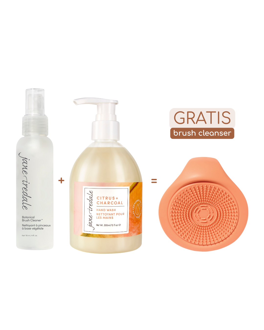 jane iredale PROMO | Botanical Brush Cleaner + Citrus Handwash + GRATIS Cleansing Pad